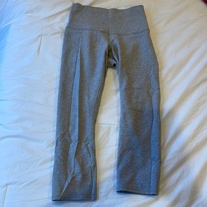 cropped light grey lululemon leggings
